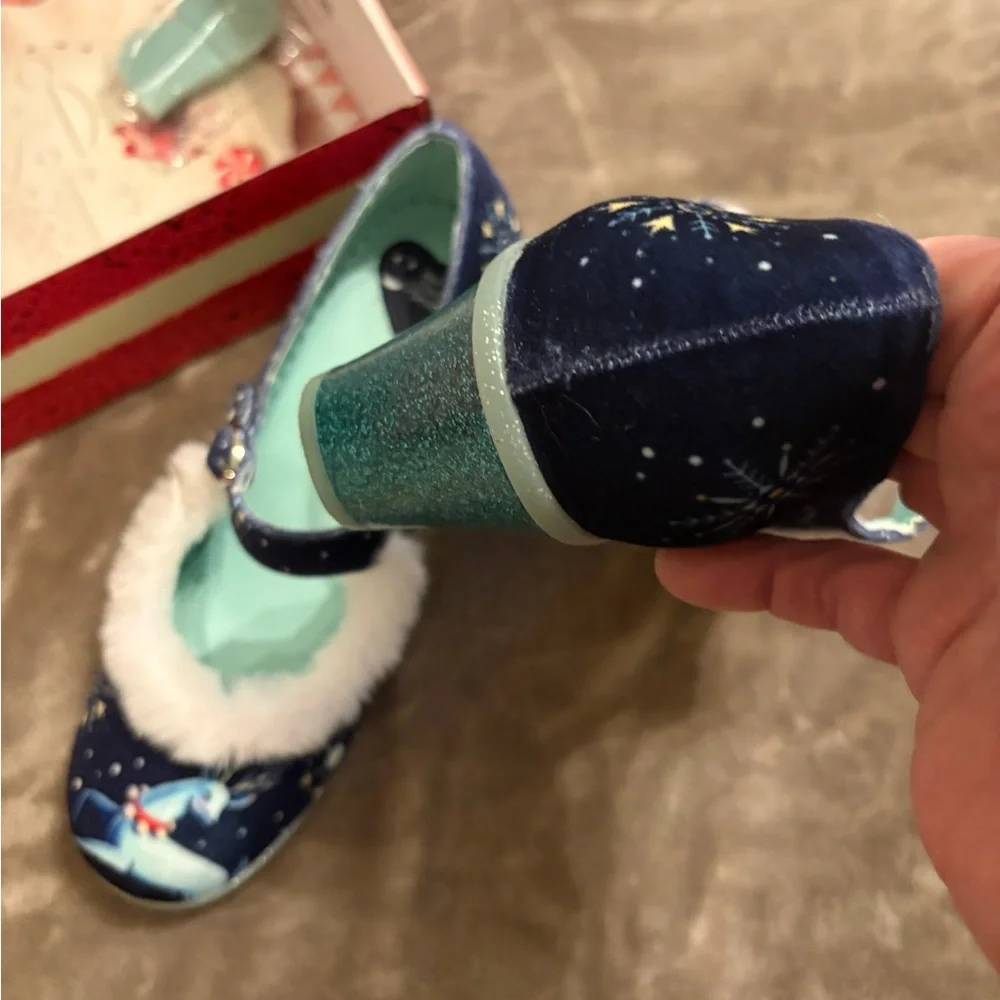 Elegant Blue Snowflake Heels - Picture 4 of 10